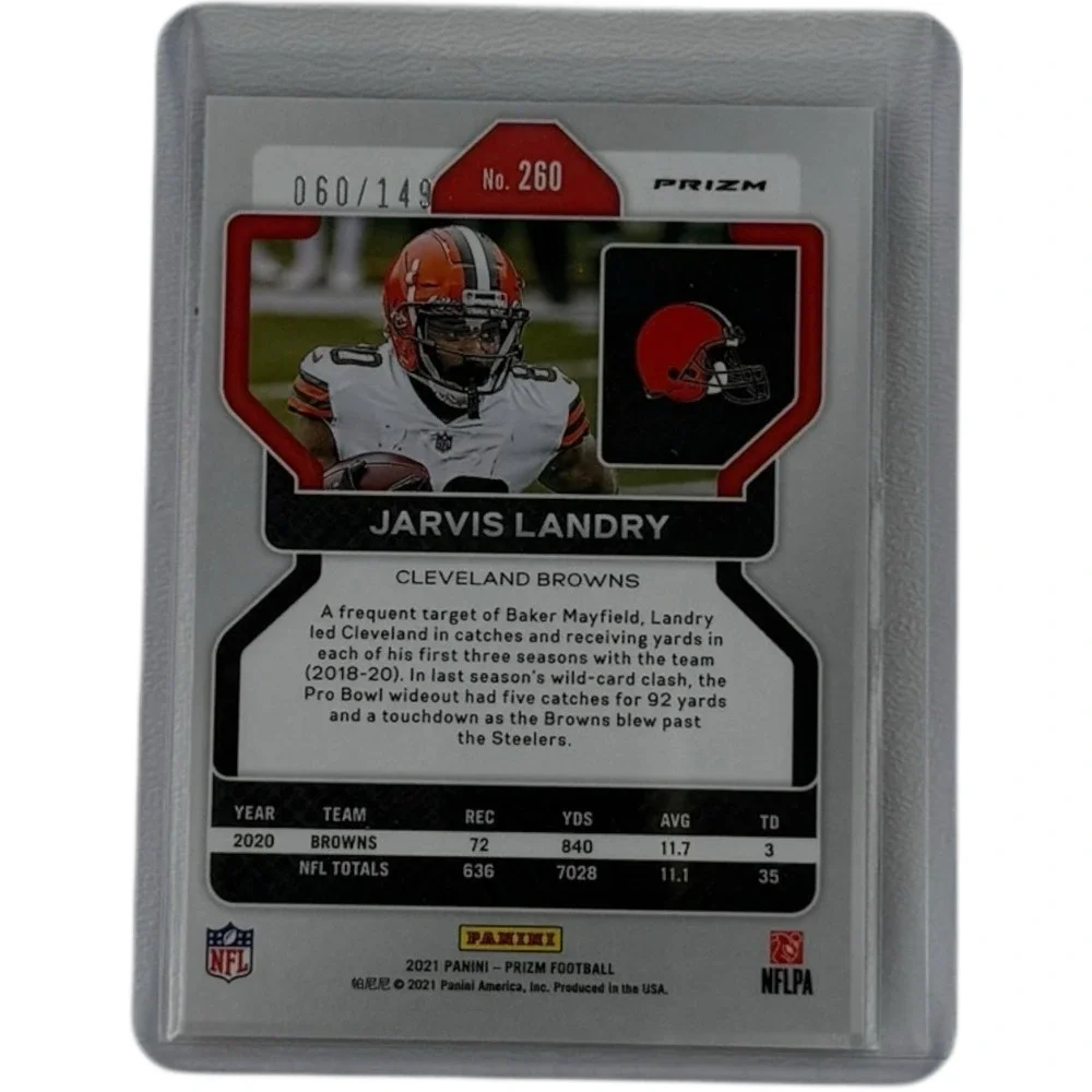 2021 Panini Prizm Jarvis Landry Cleveland Browns Red Wave Color Match‎ /149 #260